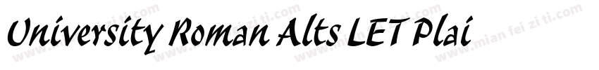 University Roman Alts LET Plain1.0字体转换